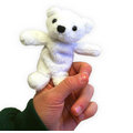 Custom Plush White Bear Finger Puppet